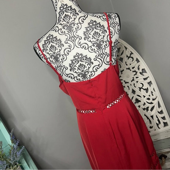 Keepsake the Label Indulge Cowl Neck Sheath Dress Size XL NWT Red Wedding Guest - Picture 9 of 14